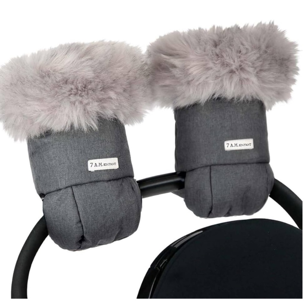 7AM Enfant Gray Stroller Hand Muffs